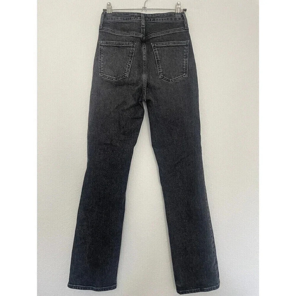 Agolde High Rise Straight Leg Jeans Womens Size 24 Black Vintage - Picture 12 of 12
